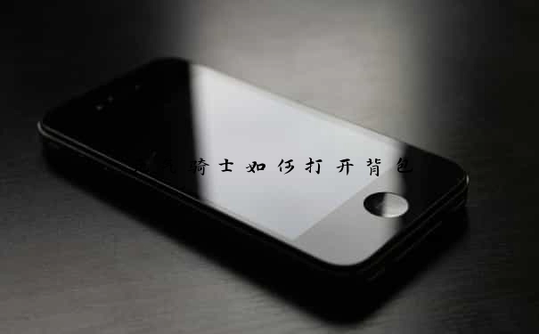 元气骑士如何打开背包